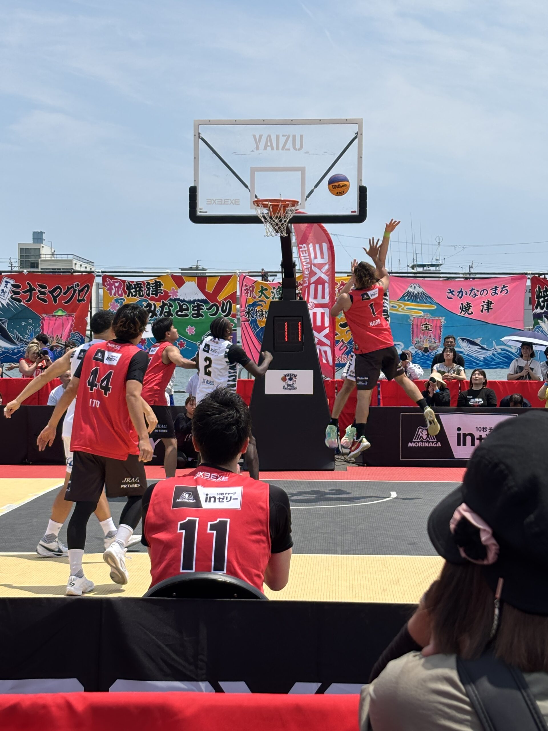 大迫力！焼津旧港ポーターズ前で開催の3×3.EXE PREMIER2025焼津大会に